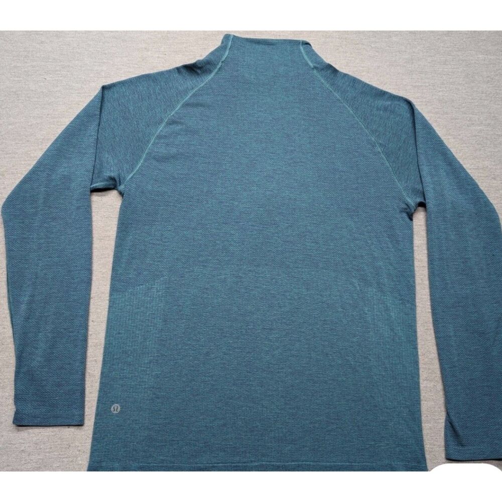 Lululemon Metal Vent Tech Zip Jacket Long Sleeve Blue Green Pullover Mens Small - Picture 2 of 3